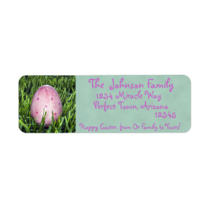 Pretty Pink easter Egg Holiday Address  Label