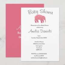 Pretty Pink Elephant Baby Shower