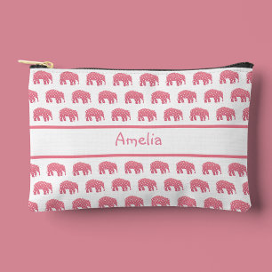 Pretty Pink Elephant Elephant  Accessory Pouch