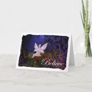 Pretty Pink Fairy Believe Fantasy Greeting Card