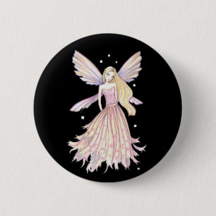 Pretty Pink Fairy Pin by Molly Harrison