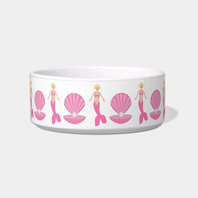Pretty Pink Fantasy Mermaid Bowl (Front)