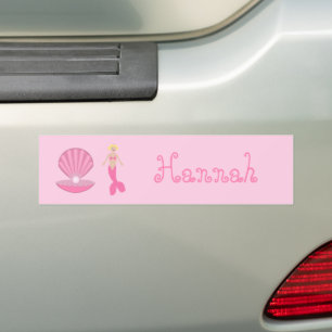 Pretty Pink Fantasy Mermaid  Bumper Sticker