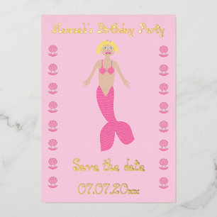 Pretty Pink Fantasy Mermaid Custom Birthday Party