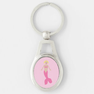 Pretty Pink Fantasy Mermaid Key Ring