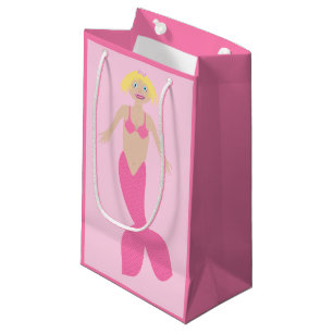 Pretty Pink Fantasy Mermaid Small Gift Bag