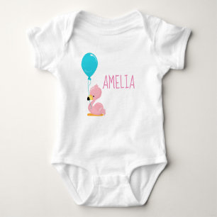 Pretty Pink Flamingo Baby Bodysuit