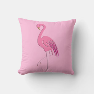 Pretty pink flamingo cushion