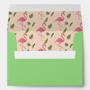 Pretty Pink Flamingo Custom Return Address Envelope