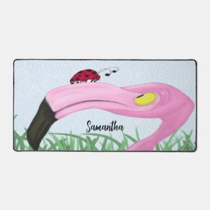 Pretty Pink Flamingo  Desk Mat