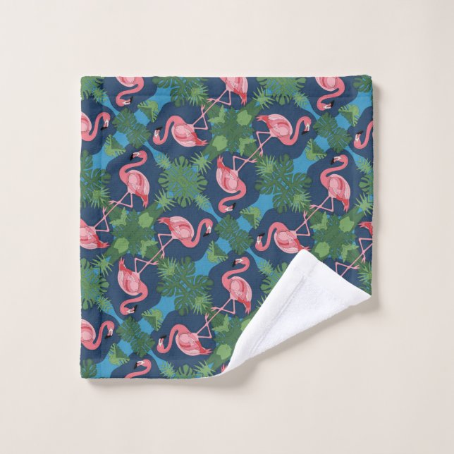 Pretty Pink Flamingo Pattern Wash Cloth (Wash Cloth)