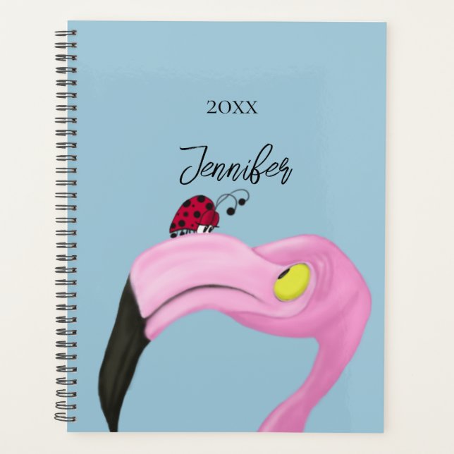 Pretty Pink Flamingo Planner (Front)