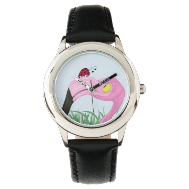 Pretty Pink Flamingo Watch (Front)