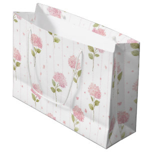 Pretty Pink Floral Bridal Shower Large Gift Bag