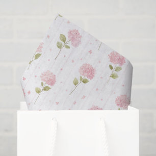 Pretty Pink Floral Bridal Shower Tissue Paper