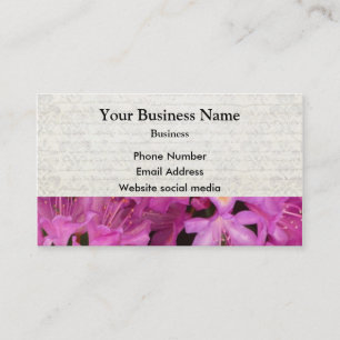 Pretty pink floral flower business card