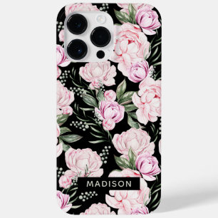 Pretty Pink Floral Girly Pattern Personalised Case-Mate iPhone 14 Pro Max Case