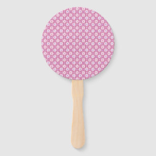 Pretty Pink Floral Pattern Hand Fan