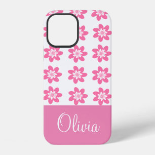 Pretty Pink Floral Personalised Case-Mate iPhone 12 Case