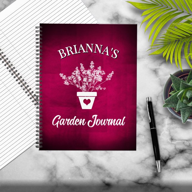 Pretty Pink & Floral Personalized Tote Notebook (Creator Uploaded)