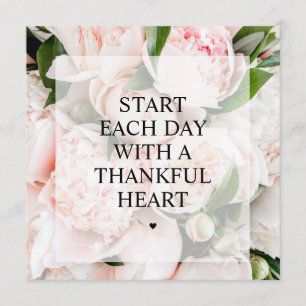 Pretty Pink Floral Thank You Card