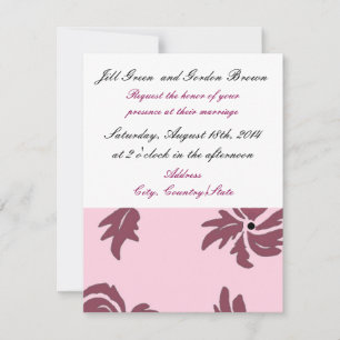 Pretty Pink Floral Wedding Invitation