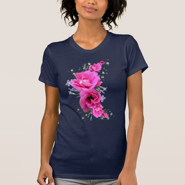 Pretty Pink Flower Bouquet T-Shirt (Front)