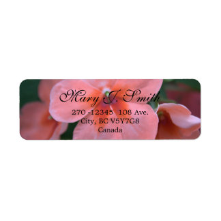 Pretty pink flower custom personalise address