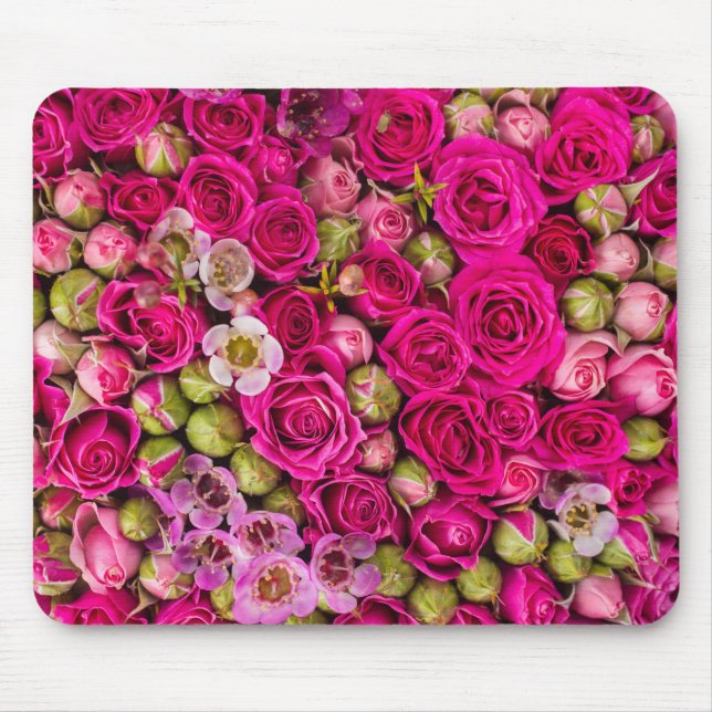 Pretty Pink Flower Image mouse pad (Front)
