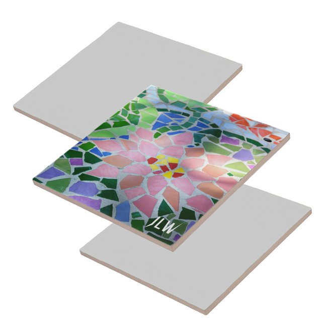 Pretty Pink Flower in Koi Fish Pond Colourful Zen Tile (Creator Uploaded)