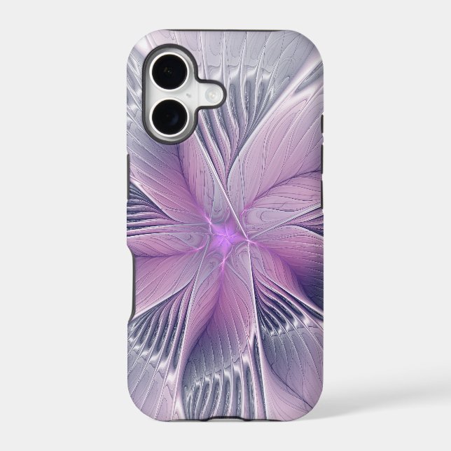 Pretty Pink Flower Modern Abstract Fractal Art (Back)