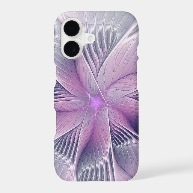 Pretty Pink Flower Modern Abstract Fractal Art (Back)