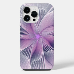Pretty Pink Flower Modern Abstract Fractal Art iPhone 14 Pro Max Case