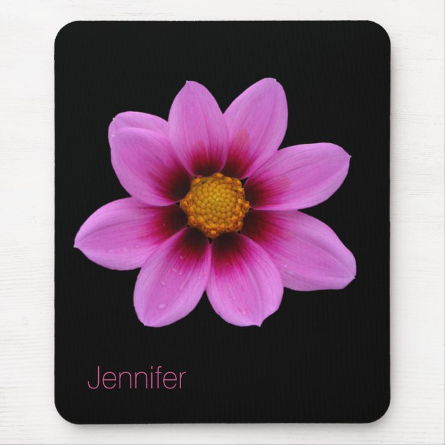 Pretty Pink Flower Mouse Pad (Front)