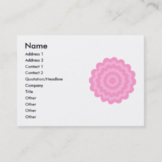 Pretty pink flower. White Background. Business Card