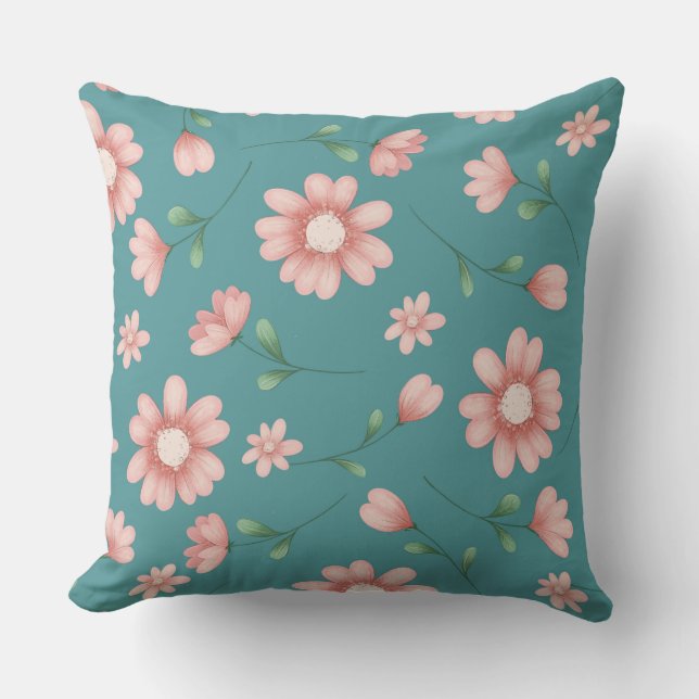 PRETTY PINK FLOWERS CUSHION (Front)