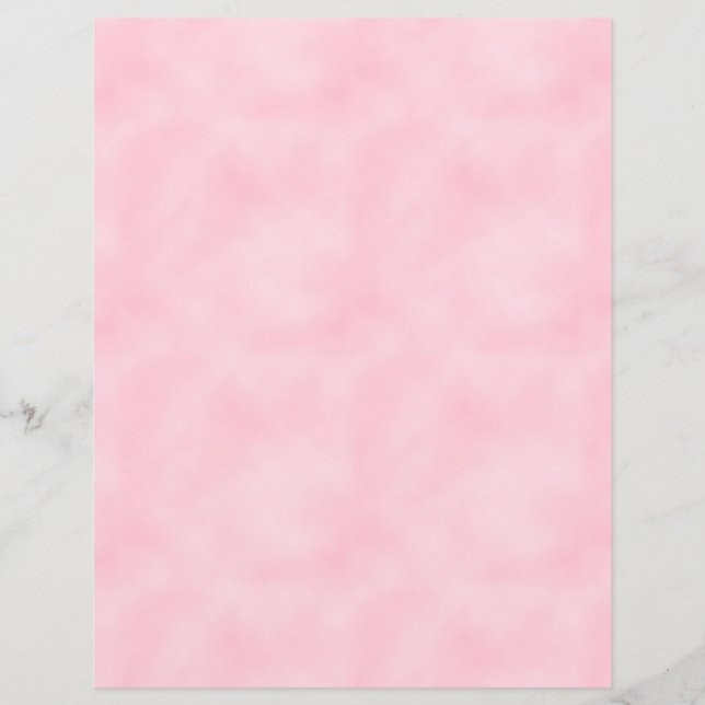 Pretty Pink Fluffy Swirl Pattern Scrapbook Paper (Front)