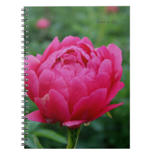 Pretty Pink Garden Peony Notebook