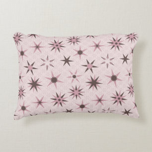 Pretty Pink Geo Stars - pattern. Decorative Cushion