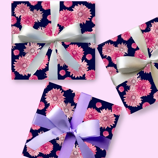 Pretty Pink Gerbera Daisy Floral Wrapping Paper (Creator Uploaded)