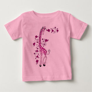Pretty Pink Giraffe Baby T-Shirt