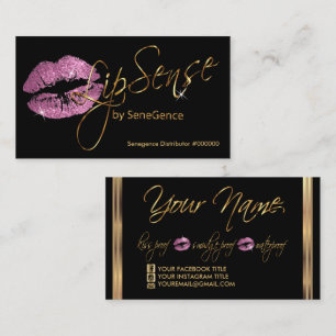 Pretty Pink Glitter and Gold Business Card