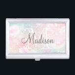 Pretty Pink Glitter Girly Glamourous Business Card Holder<br><div class="desc">Easily personalise this pretty pink bokeh glitter pattern with your custom details.</div>