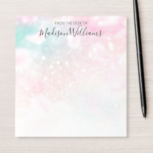 Pretty Pink Glitter Girly Glamourous Notepad