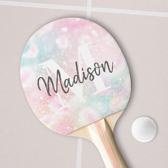 Pretty Pink Glitter Girly Glamourous Ping Pong Paddle (Creator Uploaded)