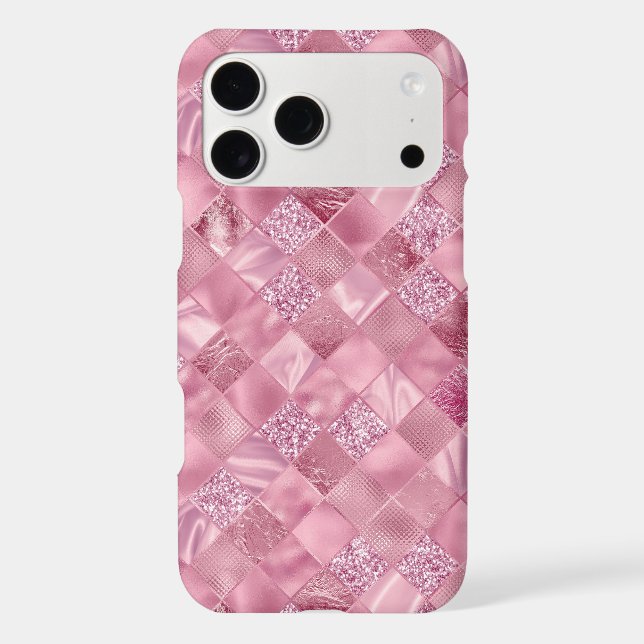 Pretty Pink Glitter Metallic Chic Elegant (Back)