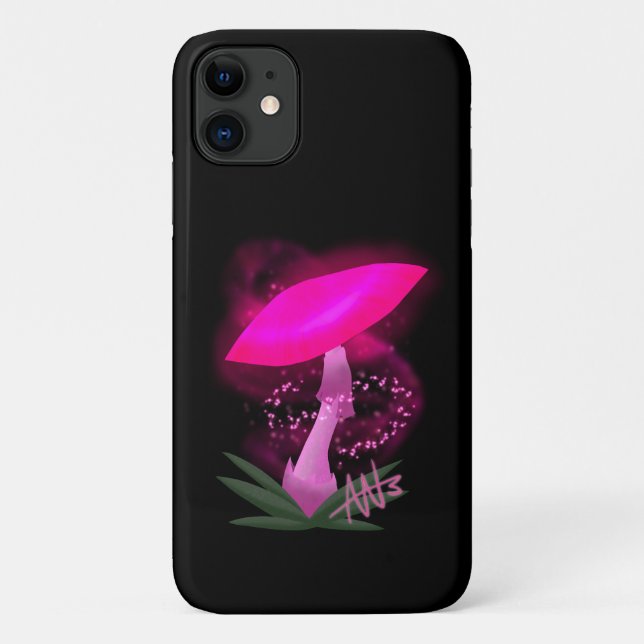 Pretty Pink Glowing Mushroom Case-mate Phone Case (Back)