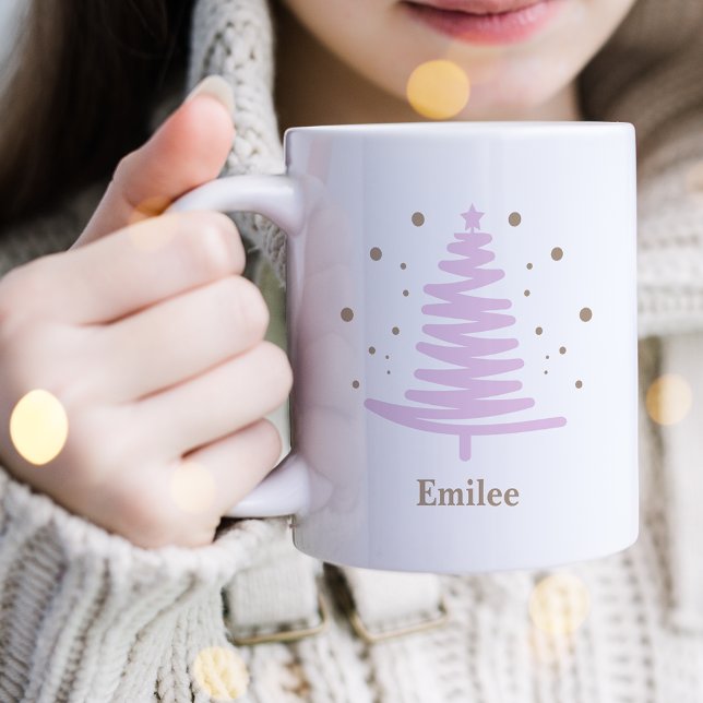 Pretty Pink Gold Christmas Tree Coffee Mug (Creator Uploaded)
