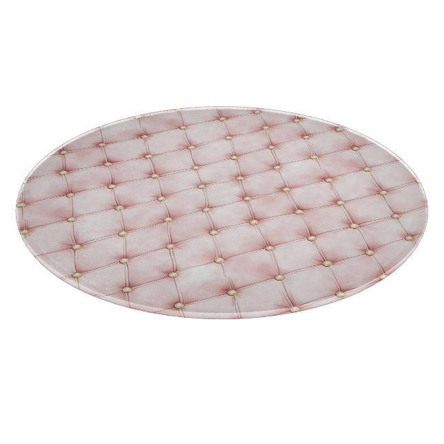 Pretty Pink Gold Squares   Cutting Board (Corner)
