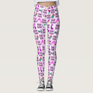 PRETTY PINK HAIR STYLIST LEGGINGS